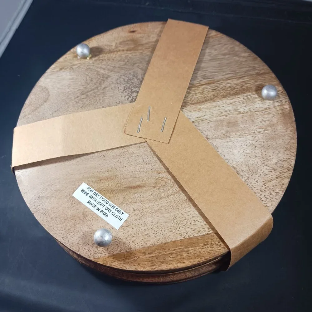 Wood Round Serving Boards or Trivets set of 2 (NWT)